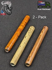 2 Pack: 3" One Hitter Tobacco Smoking Pipe Metal (Wood Look)
