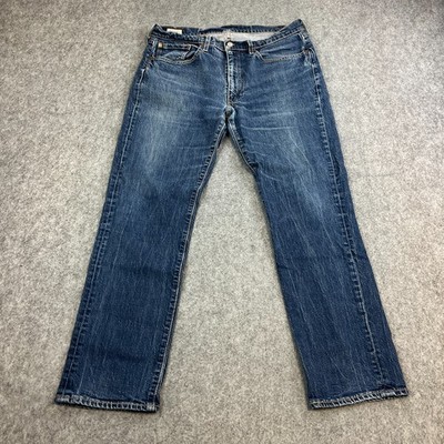 Levi's Herren Jeans Regular Straight 36 32 Mid Wash Blau Stretch Schnurrhaare Premium