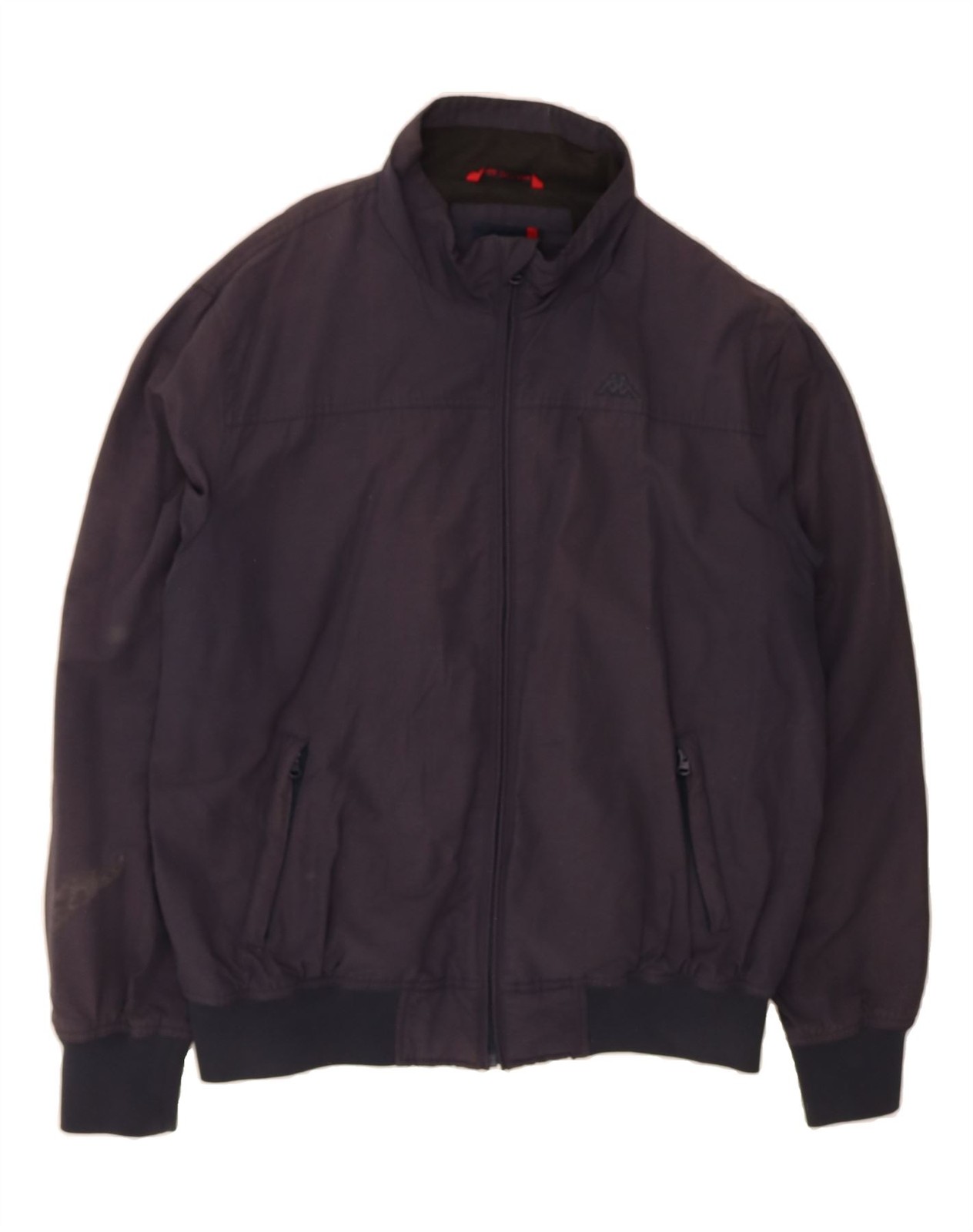 KAPPA Mens Bomber Jacket UK 44 2XL Navy Blue Cotton CX10