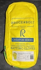 Bruce Bolt Coach Rac Batting Gloves Adult Large Short Cuff Limited Edition 
