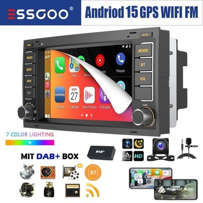 Android 15 DAB+ Carplay Autoradio Für VW Multivan T5 Touareg Transporter GPS KAM