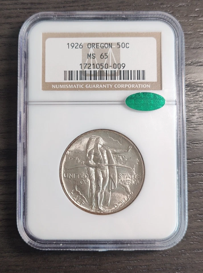 1926 NGC MS65 (CAC) Oregon Trail Commemorative Half Dollar - Image 3 of 4