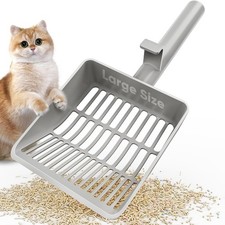 Large cat litter scoop heavy duty with dual sifting holes