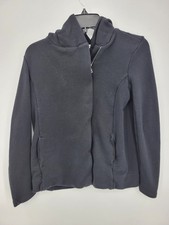 James Perse Hoodie Womens Large 3 Black Zip Up Hooded Athleisure Casual Jacket