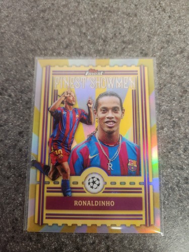 2025-26 Topps Finest UEFA Club Competitions Soccer Ronaldinho Finest Showmen