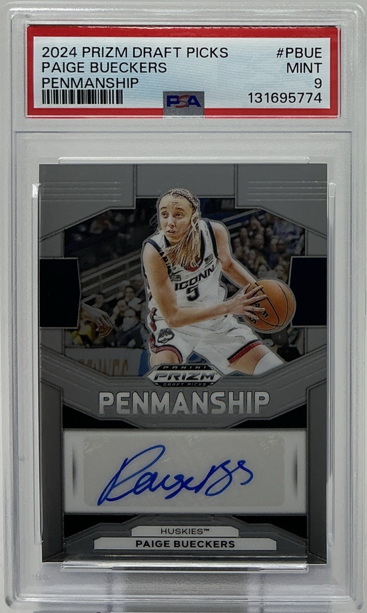 Paige Bueckers Rookie Auto PSA 9- 2024 Panini Prizm Draft Picks Penmanship-UConn