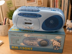 レア レトロ Hello Kitty RM-130KT ブルーラジカセ/ブルー Vintage Sanrio Hello Kitty Blue Angel Radio/ | Mercari