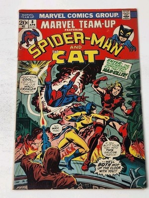 Marvel Team-Up 8 Spider-Man and The Cat Bronze Age 1973