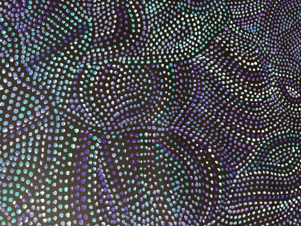 Joy Purvis Petyarre, auténtico arte aborigen, tamaño; 120 x 60 cm semillas de ñame arbusto Foto 3 de 4
