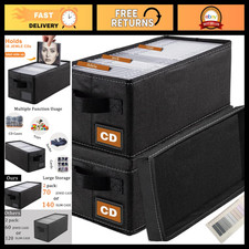 Cd Storage Box Case - 2 Pack For Car Tv Underbed Desktop Organization Cd Storage Box Case - 2 Pack For Car Tv Underbed Desktop Organization