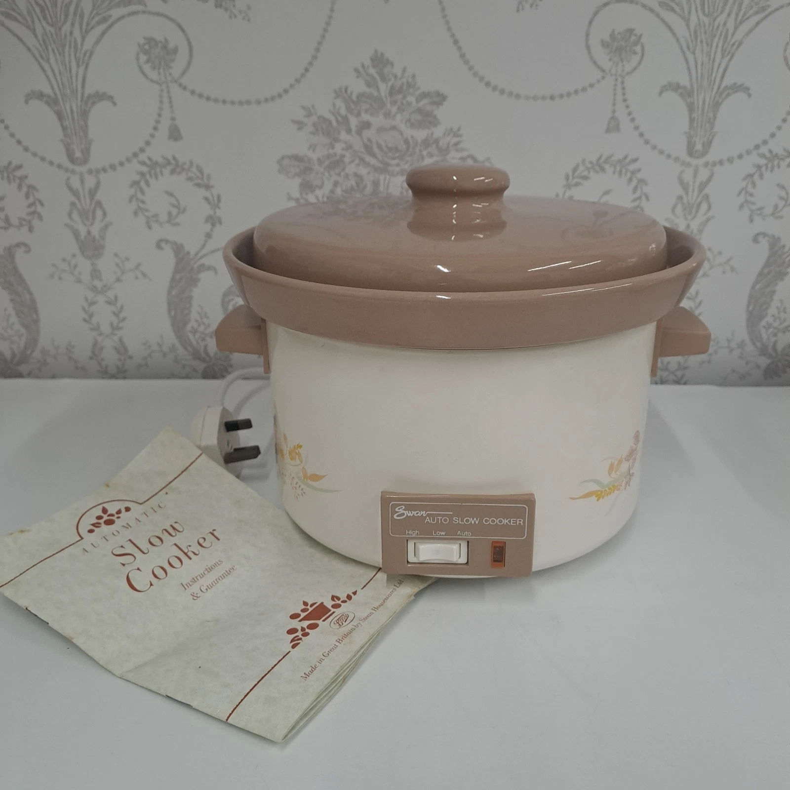 Vintage Swan (Boots Hedgerose Design) Auto Ceramic Slow Cooker 2.5 Ltr Country