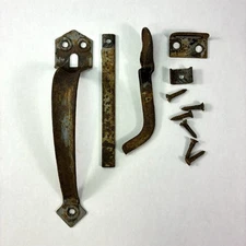 Vintage Thumb Latch Handle Screen Door Pull & Hardware Barn Gate Rustic Old Farm
