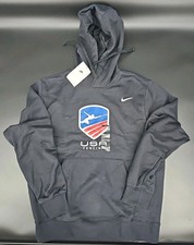 Nike Team USA Fencing Black Pullover Sweatshirt Hoodie Mens SZ Medium Olympics