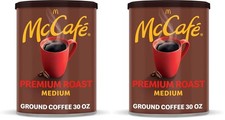 McCaf Premium Roast Medium Ground Coffee 30oz 2-Pack Smooth Bold Caf Taste