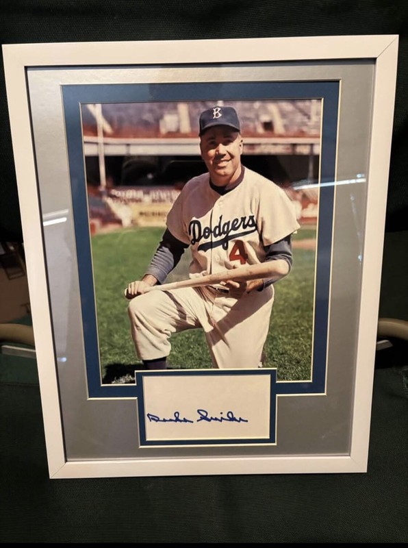 DukeSnider Auto Frame, Dodgers 