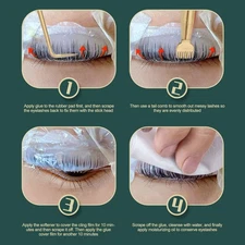 2pcs B6 Lash Perm Lift Tools Curved Tip Short Comb Stainless Steel Lash