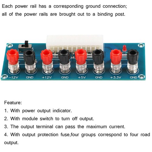 Module D'Adaptateur de DéRivation D'Alimentation D'éNergie pour Ordinateur 5813 - Photo 6/8