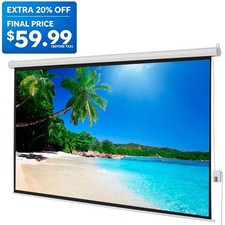 100" 4:3 Electric Projector Projection Screen 80X60 RC Automatic Remote Control