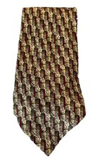 1996 J Garcia Estate 100% Silk Tie Mens Beige Olive Made In USA Classic