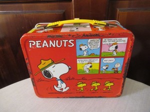 Vintage 1970s Peanuts Snoopy Beagle Scout Metal Lunchbox King Seeley NO Thermos