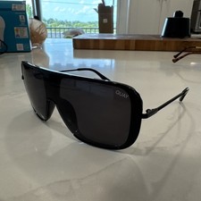 Quay Australia Take A Number Black Frame Polarized Smoke Lens Sunglasses 1212