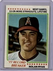 1978 Topps Nolan Ryan #6 California Angels Vintage Baseball Card