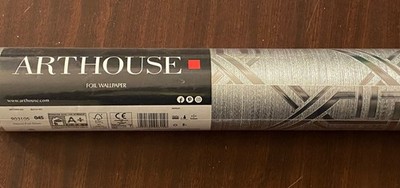Arthouse Gianni Foil Silver Wallpaper 903105 Single Roll 11 Yds
