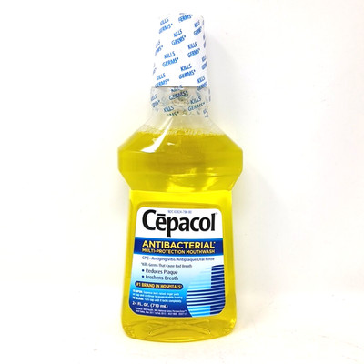 Cepacol Antibacterial Protection Mouthwash Yellow 24 oz  EXP 05/27 ONE BOTTLE