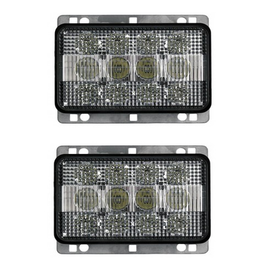 #ad #ad RE256444 Two 2 Rectangle LED Headlights AL152329 For John Deere Tractors AL152 $208.99
