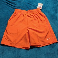Nike Kids Dri-FIT Multi Woven Shorts Safety Orange/White Kids Size L DX5382-819
