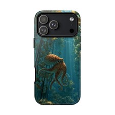 For iPhone / Galaxy / Pixel   Octopus Underwater Kelp Forest Phone Case