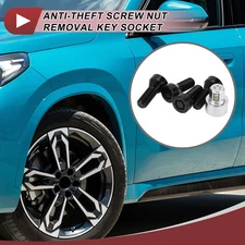1 Set Wheel Lock Lug Nut #051 Anti-theft Key Socket with M14*1.25 Bolt for BMW