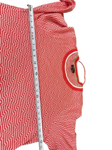 Cupio 2x Pullover orange rot weiß geometrisches Muster weiche Tunika Strickpullover - Bild 10 von 13