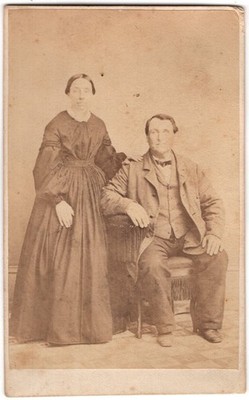 CDV Circa 1860s 2c Civil War Tax Stamp Husband And Wife South Bethlehem ...