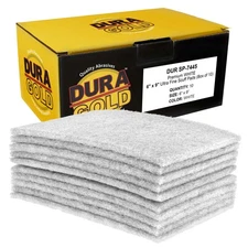 10 Dura-Gold 6" x 9" White Light Duty Scuff Pads Scuffing Cleaning Surfaces Auto
