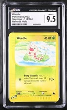 CGC 9.5 MINT+ WEEDLE 114/144 REVERSE HOLO 2003 POKEMON SKYRIDGE POP 3 on eBay