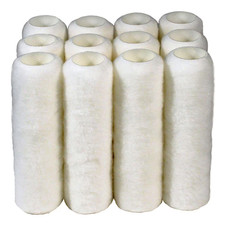 9 In. X 3/8 In. Shed Resistant White Woven Paint Roller Cover 12-Pack 