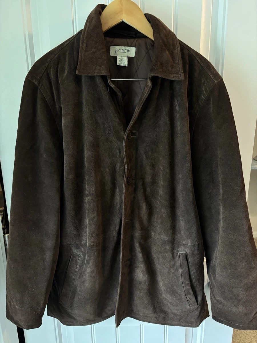 J.CREW Brown Coats, Jackets & Vests Suede Outer Shell for Men for