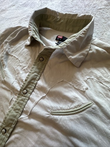 Men’s Diesel Western Pearl Snap Shirt - Lightweight Summer Medium - Picture 7 of 15