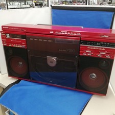 SHARP VZ-V20 Dual Play Disc Stereoanlage Ghettoblaster Rot Müll