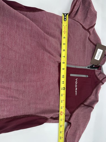 Voormi Women’s Access NXT Pullover Maroon Wool Blend Quarter Zip Medium - Picture 9 of 9