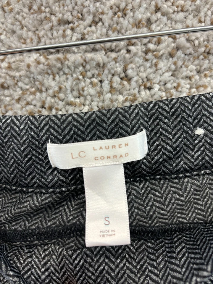 LC Lauren Conrad Vestido Ajustado Leggings Negro/Gris Chevron Pull On Pantalones Talla S Foto 2 de 4