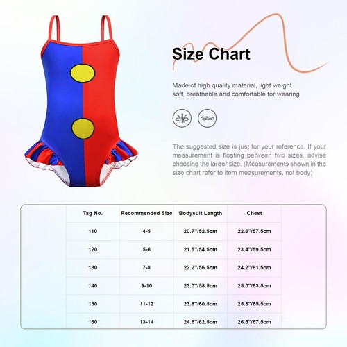 Kids Girls Bathing Suit Cute Swimwear Outfits Swimsuit Surfing Wetsuit Cosplay - Picture 12 of 30
