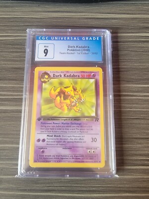 Dark Kadabra 39/82 1st Edition Pokemon Team Rocket CGC 9 MINT psa bgs | eBay