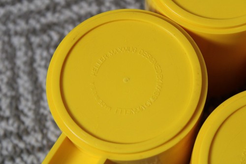1960s-70s Heller Massimo Vignelli Yellow Kitchenware Set (Plates/Bowls/Cups) - Bild 5 von 22