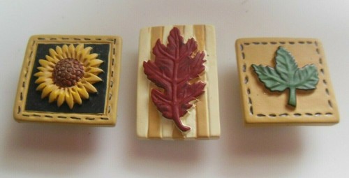 Fundas de botones de hojas florales de resina vintage  - Imagen 1 de 2