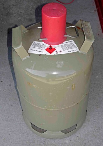 11 kg Gasflasche Propangasflasche Grau Eigentum leer/ungefüllt - Bild 2 von 3