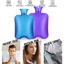 1~2Liter Hot Water Bottle PVC Bag Warm Relaxing Heat Cold Therapy BLUE/ Purple