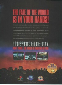 Independence Day Print Ad/Poster Art Playstation PS1 Sega Saturn PC Big Box