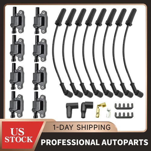 8 Set UF413 Ignition Coils 41-962 Spark Plug Spark Plug Wires For Chevrolet GMC - 第 1/12 張圖片